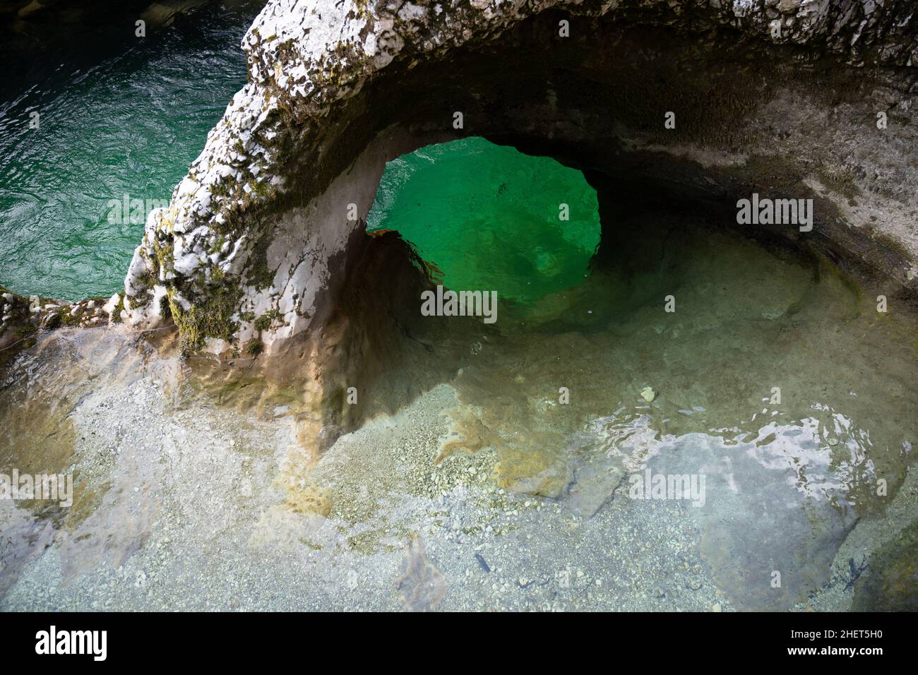 Little Elephant, a rock formation in Mostnica river gorge in Slovenia Stock Photo