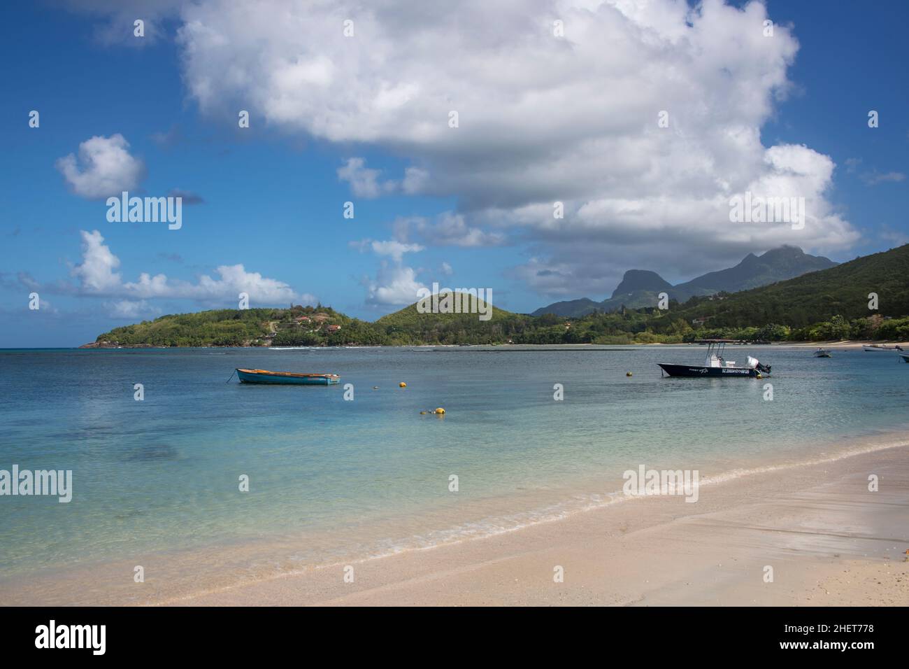 Anse Boileau Beach and Bay West Coast Mahe Island Seychelles 1 Stock Photo