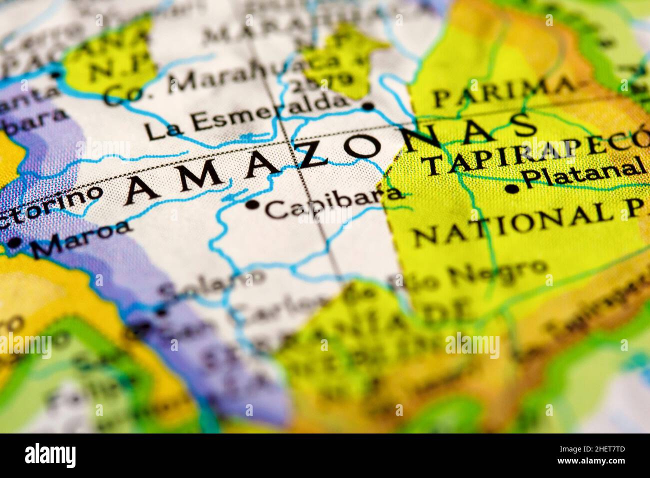 Amazon on the map Stock Photo Alamy