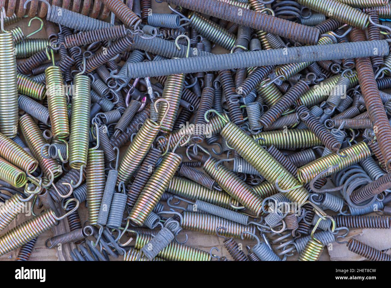 Spring Coils Size Shape Diameter Length Mix Stock Photo Alamy