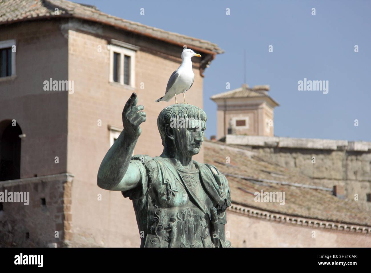 Bronze statue julius forum rome hires stock photography and images Alamy