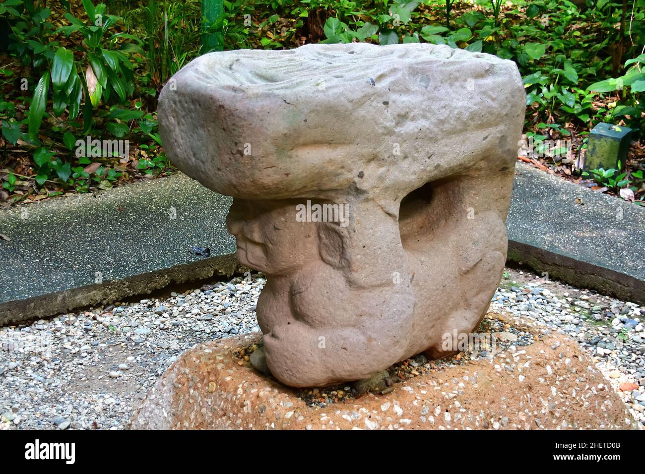 Altar 59, the WereJaguar, Olmec sculpture, La Venta MuseumPark, pre