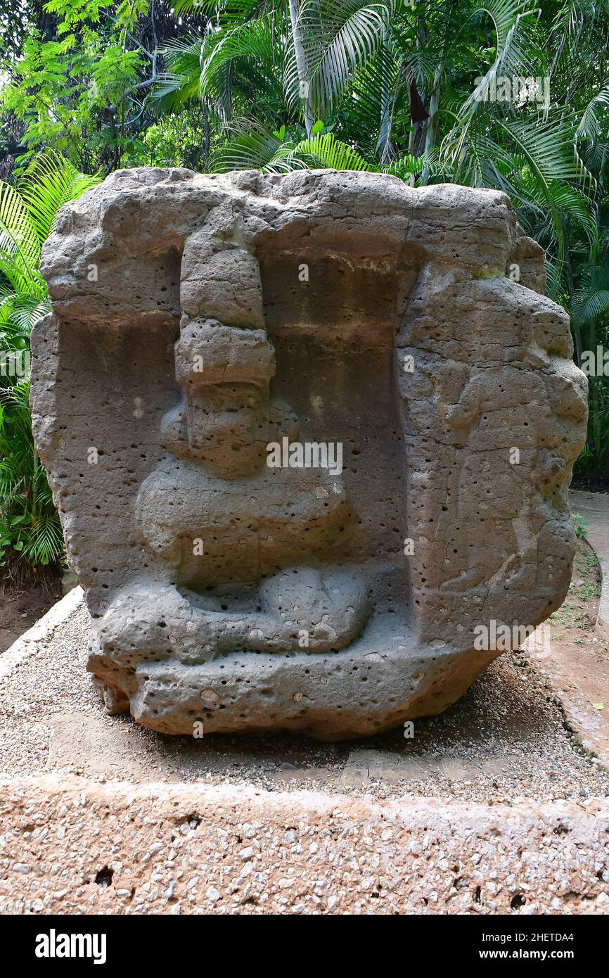 Olmec sculpture, La Venta MuseumPark, preColumbian archaeological