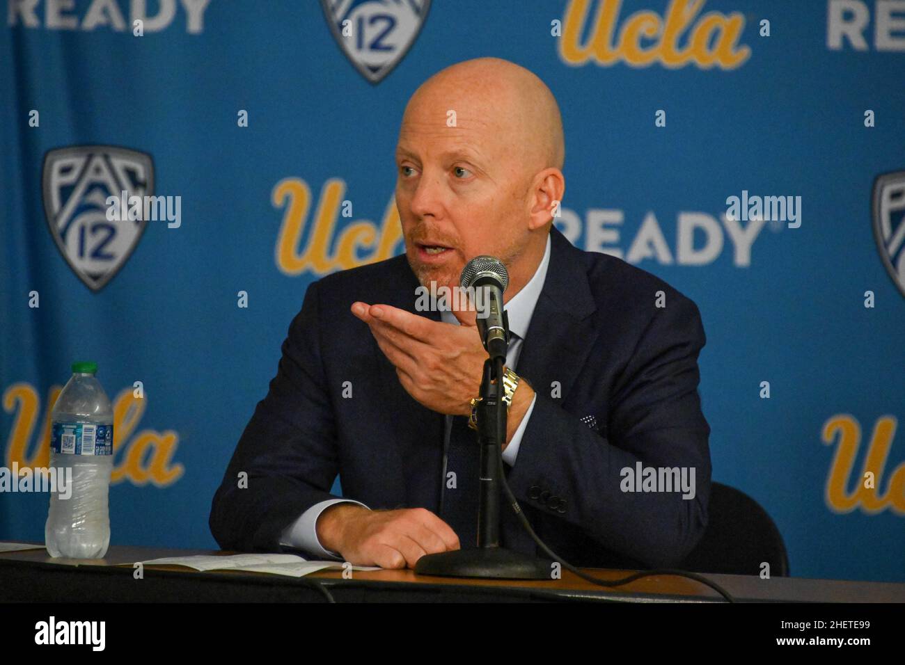 UCLA Bruins head coach Mick Cronin speaks during a press conference