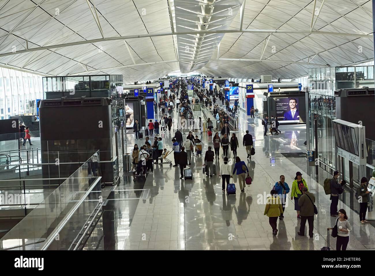 Hong Kong International Airport is one of the largest transshipment