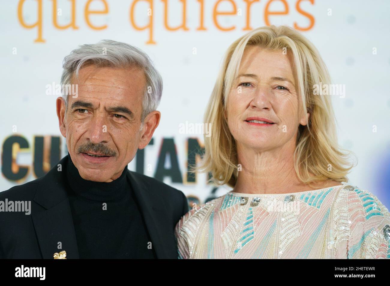 Madrid, Spain. 12th Jan, 2022. Imanol Arias, and Ana Duato attends the  presentation of new season 'Cuentame' in Madrid. Credit: SOPA Images  Limited/Alamy Live News Stock Photo - Alamy