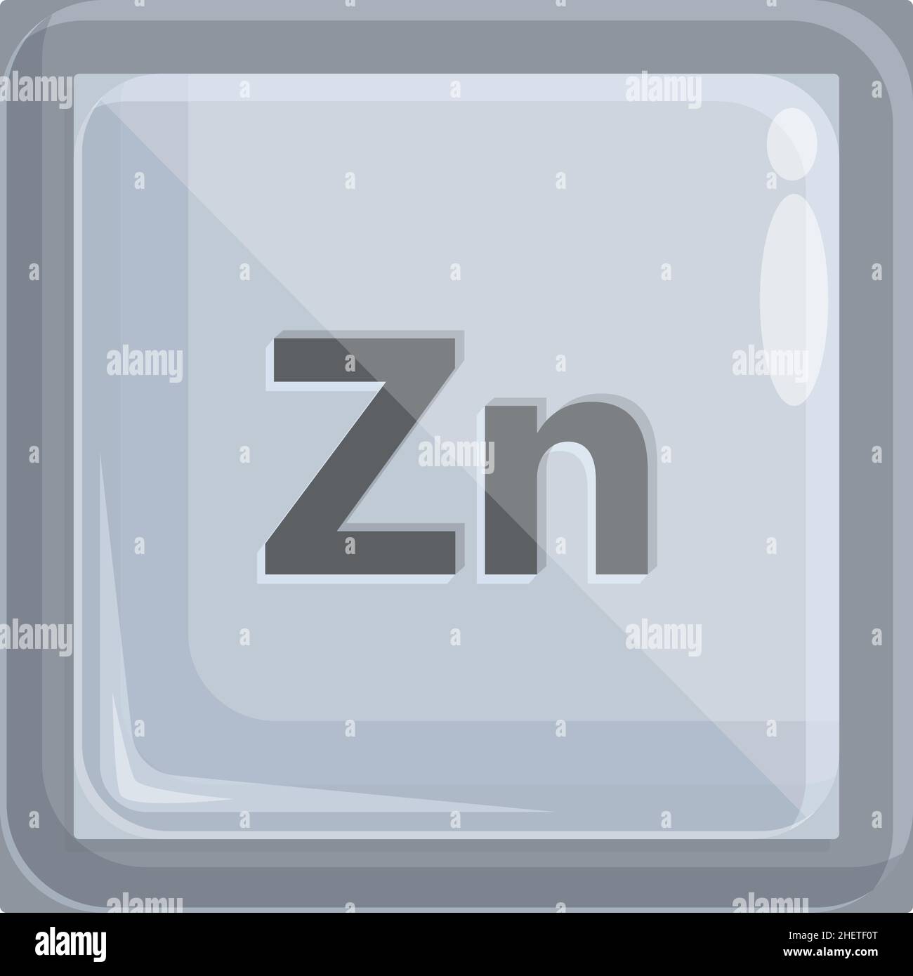 Zn mineral icon cartoon vector. Food vitamin. Element nutrition Stock Vector
