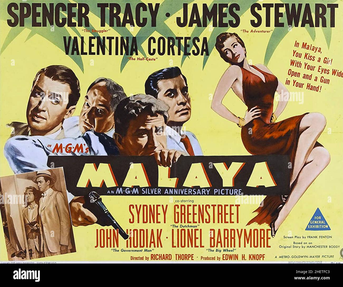 MALAYA 1949 MGM film with Spencer Tracy and James Stewart Stock Photo