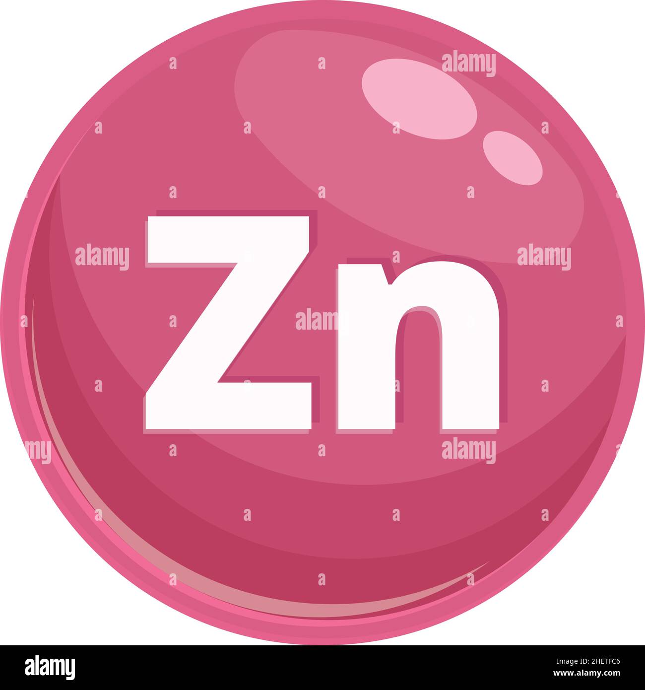 Zn capsule icon cartoon vector. Mineral food. Iron tablet Stock Vector