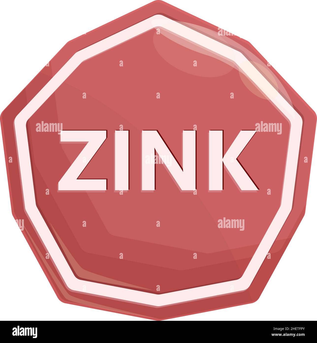 Zinc vitamin icon cartoon vector. Capsule element. Zn nutrition Stock Vector