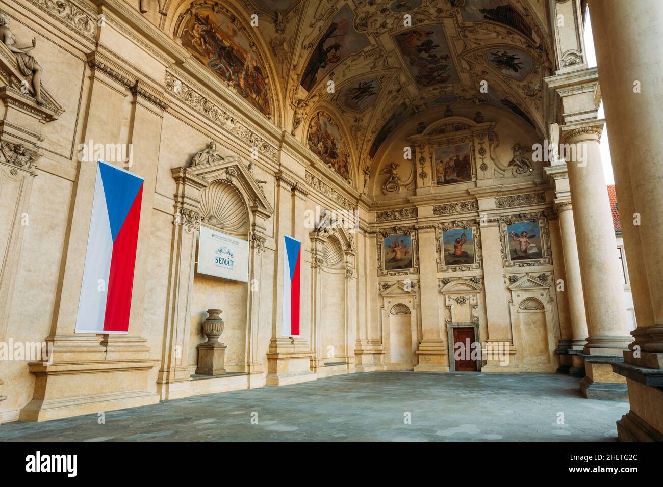 Senate of Czech Republic in Prague Stock Photo
