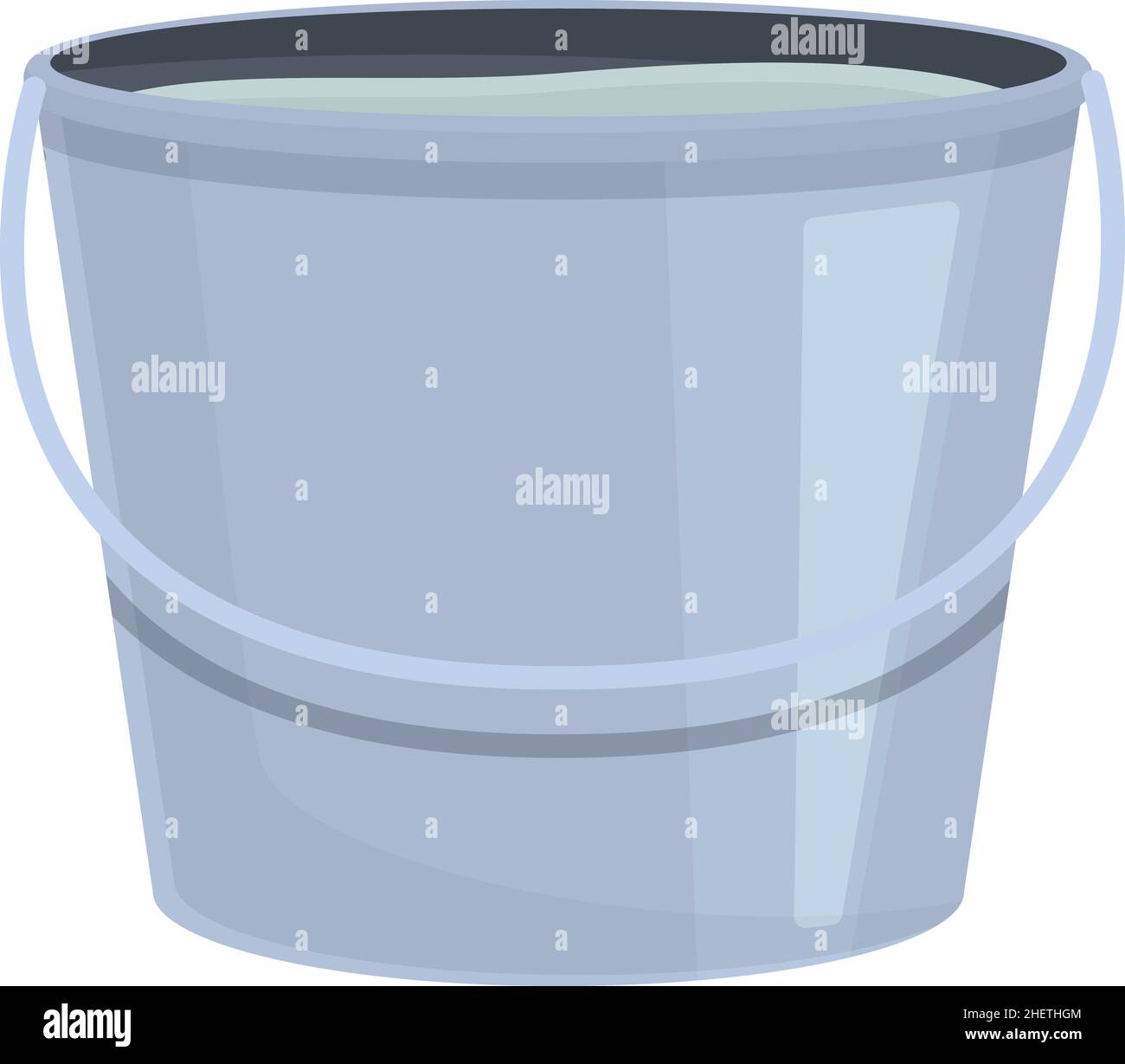 Mortar bucket icon cartoon vector. Wall cement. Stone house Stock