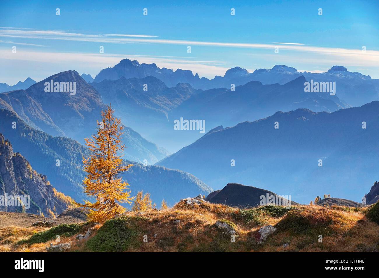 Alpine landscape in the Dolomites, Italy, Europe Stock Photo - Alamy