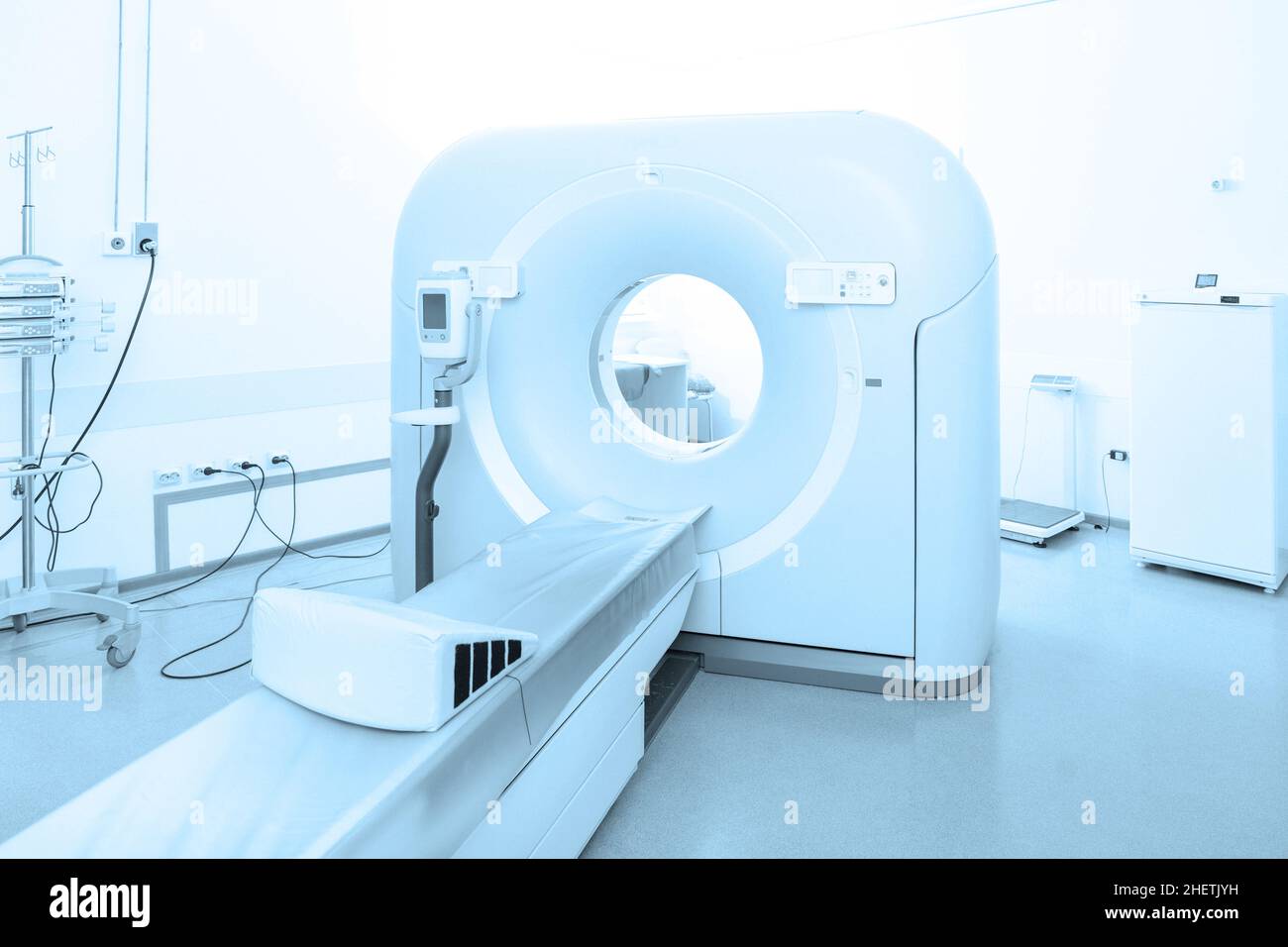 Medical CT or MRI Scan in the modern hospital laboratory. Interior of ...