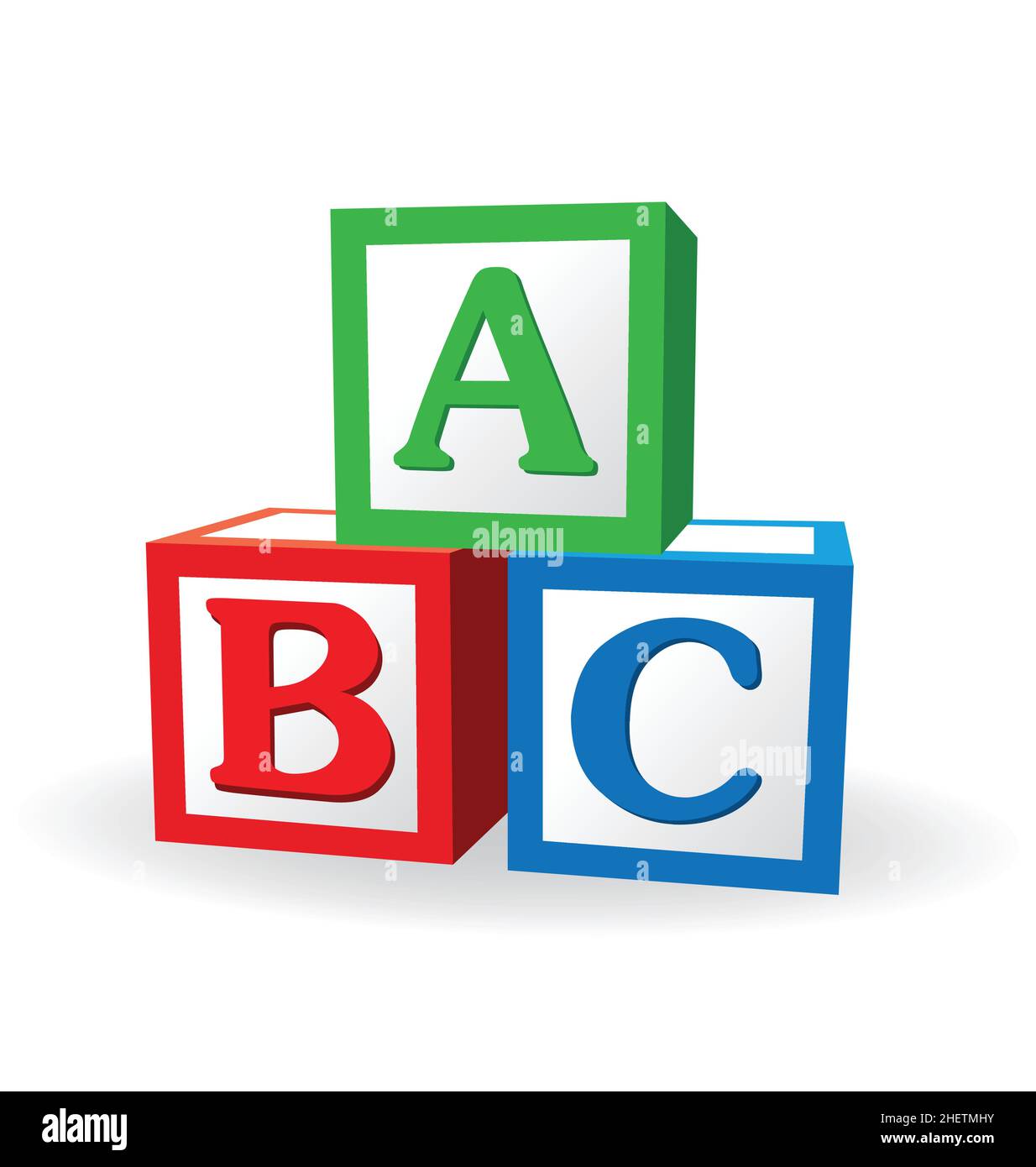 colorful fun kids ABC letter blocks vector isolated on white background ...