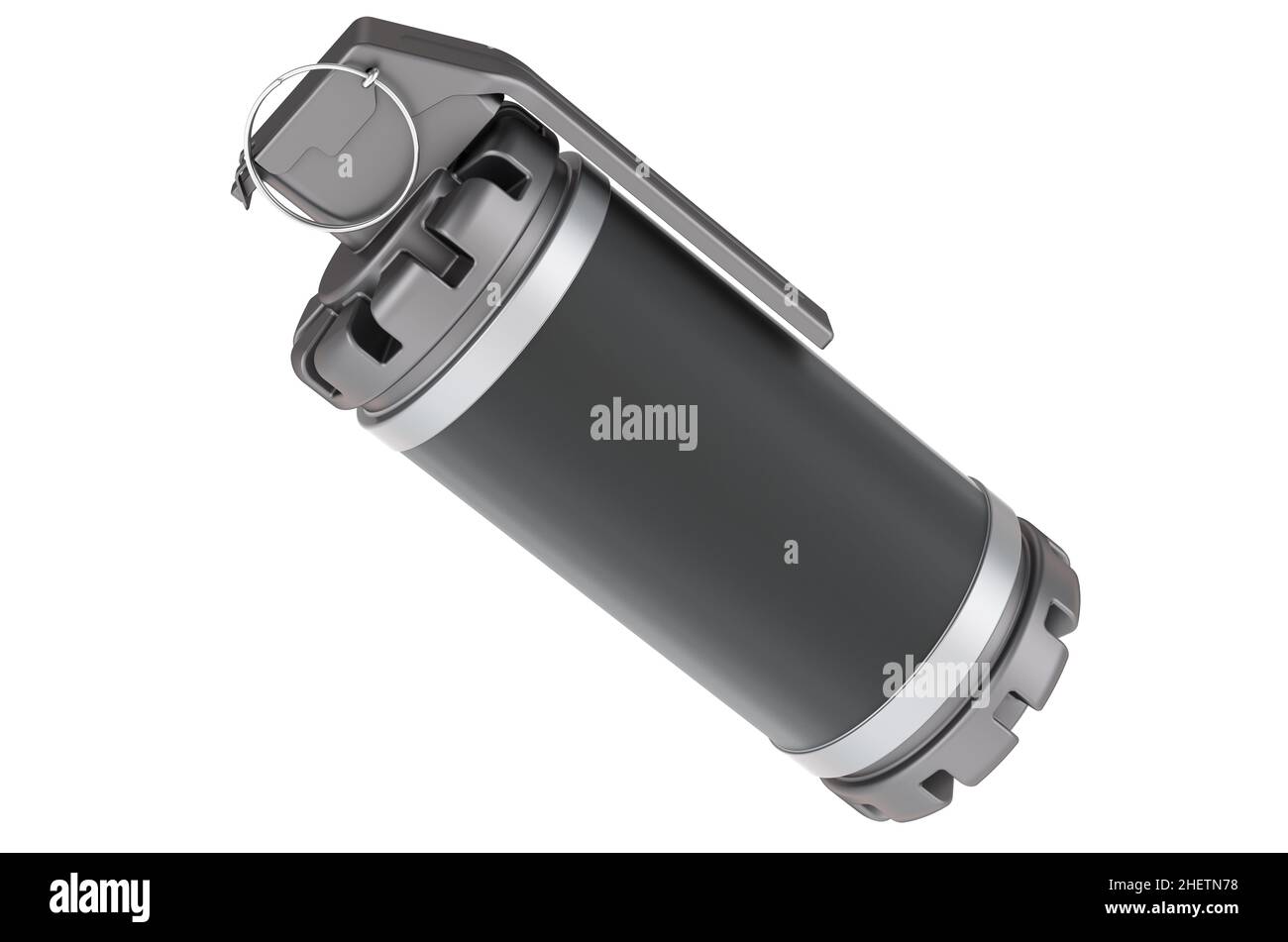 Stun grenade, 3D rendering isolated on white background Stock Photo - Alamy