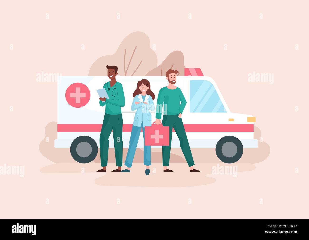 Team of hospital Stock Vector