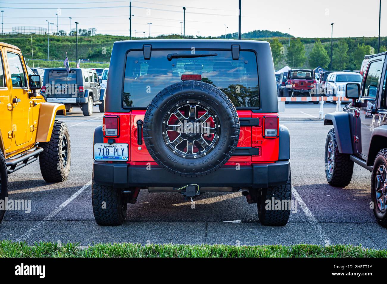 Pigeon Forge, TN - August 25, 2017: Lightly Modified Off Road Jeep Wrangler  JK Rubicon Hardtop at a local enthusiast rally Stock Photo - Alamy