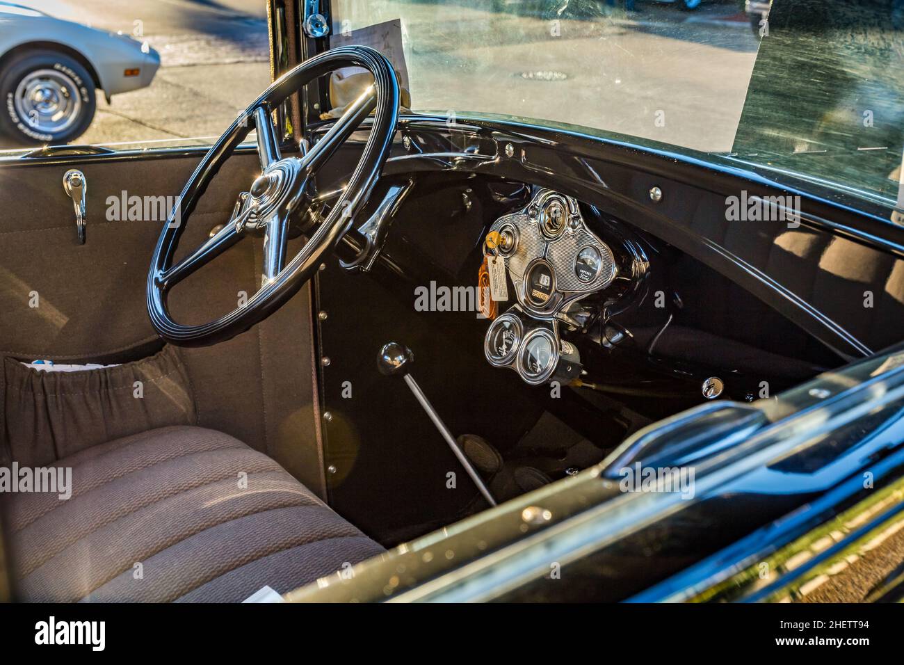 Fernandina Beach, FL October 18, 2014 Interior view of a 1931 Ford