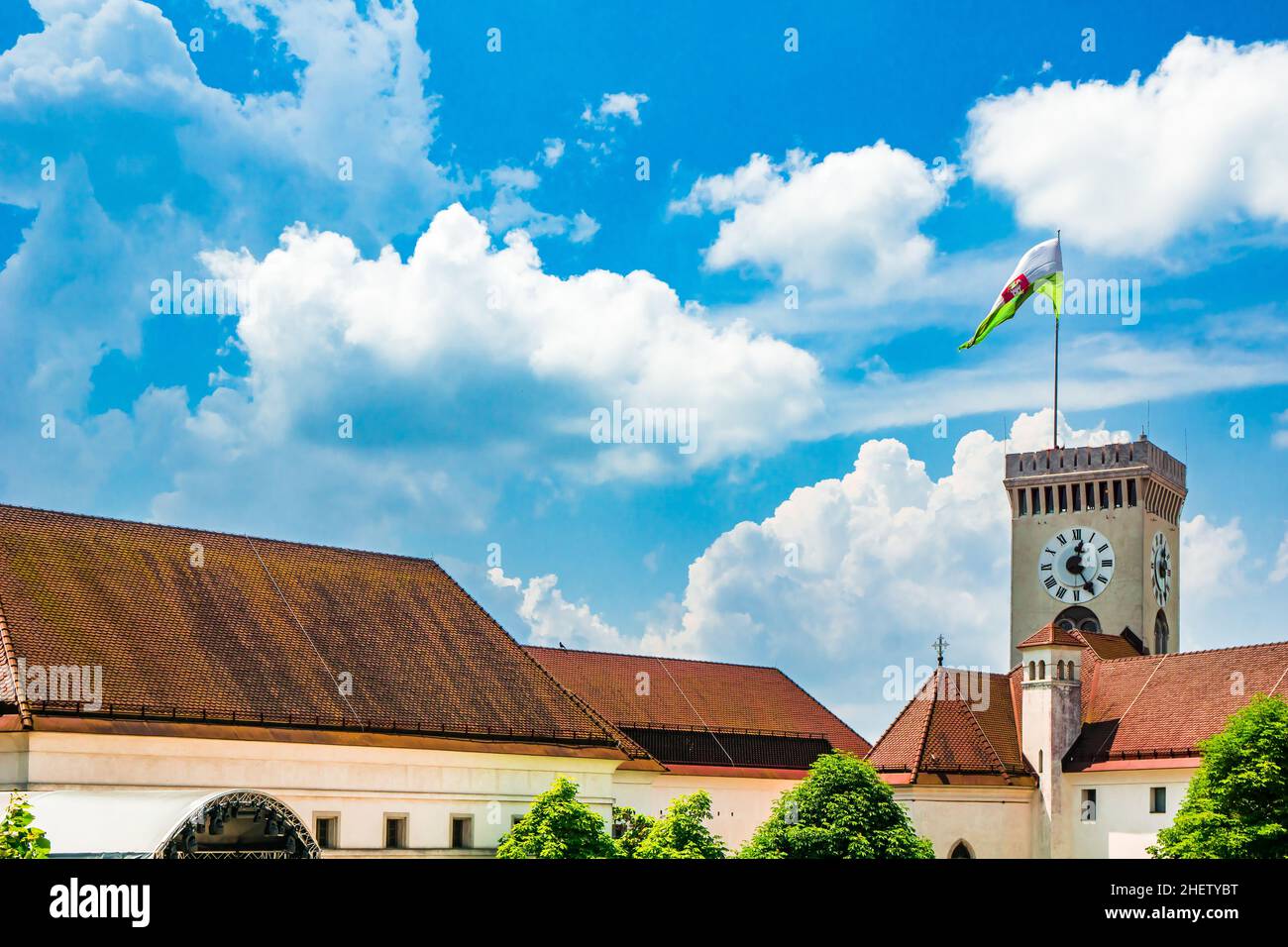 Outlook tower, also called viewing tower or Razgledni stolp, Slovenia Stock Photo