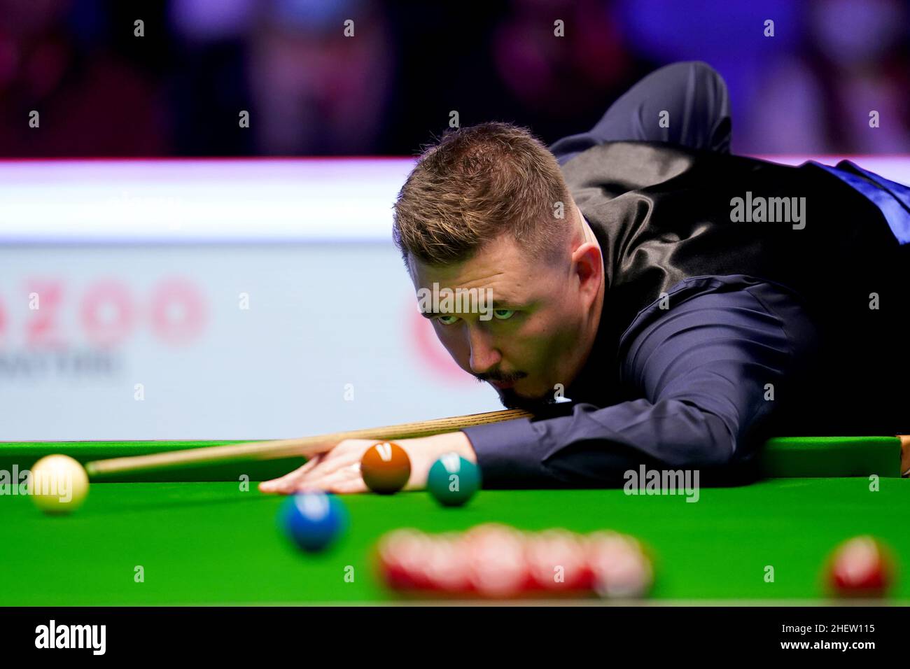 Kyren Wilson during his match against Stuart Bingham during day four of the 2022 Cazoo Masters at Alexandra Palace, London. Picture Date Wednesday January 12, 2022
