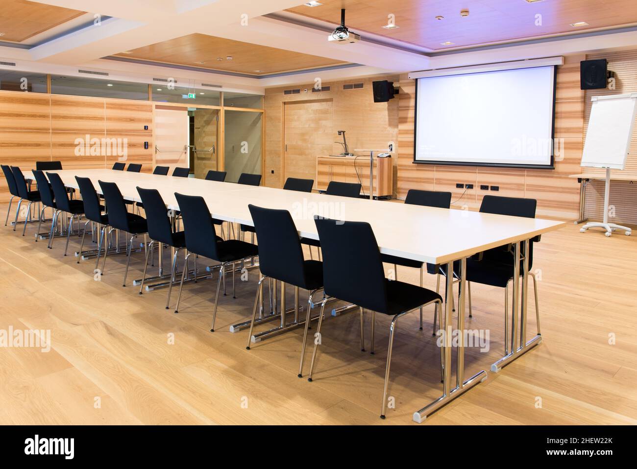 modern wooden conference room with multimedia environment Stock Photo Alamy