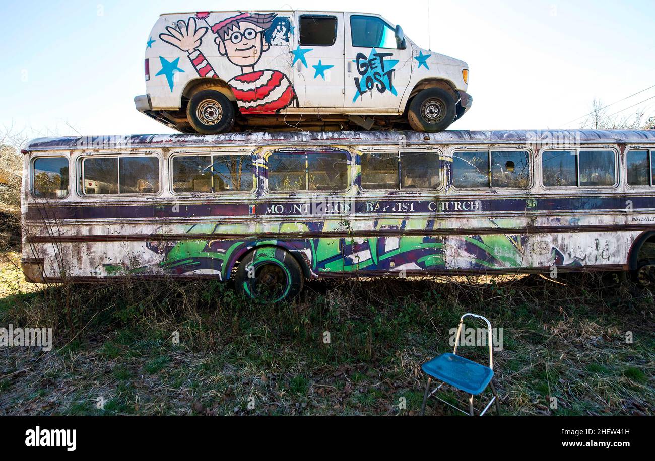 school bus graveyard hires stock photography and images Alamy