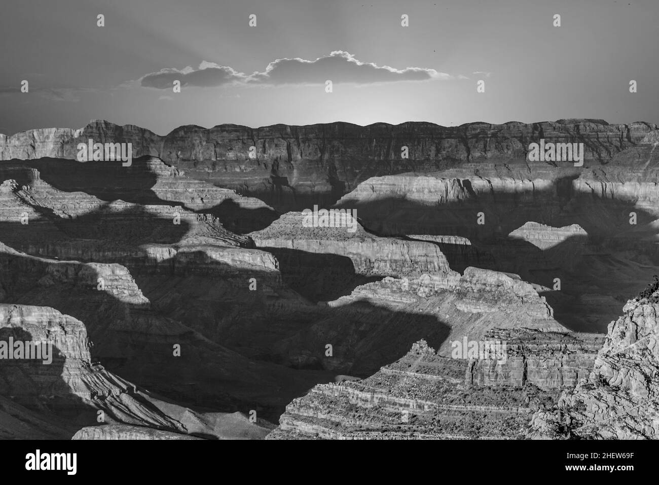 Bright sunset panorama view Black and White Stock Photos & Images - Alamy