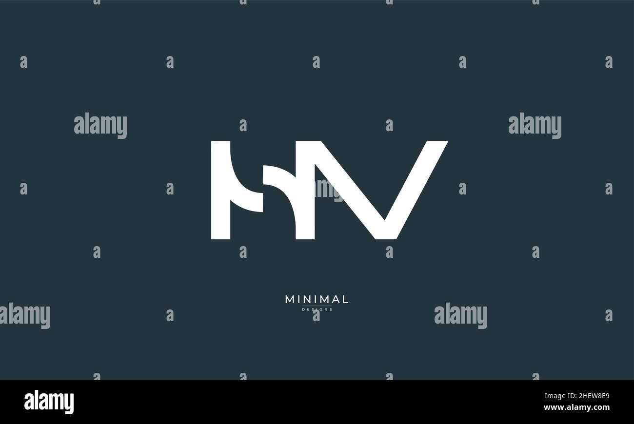Alphabet letter icon logo HV Stock Vector