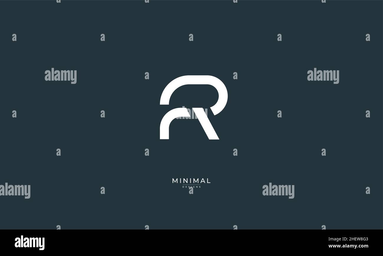 Alphabet letter icon logo FR Stock Vector