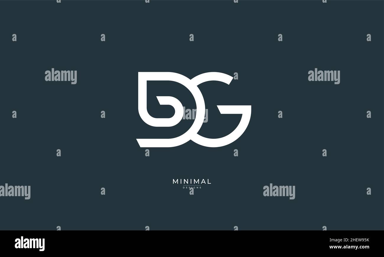 Alphabet letter icon logo DG Stock Vector