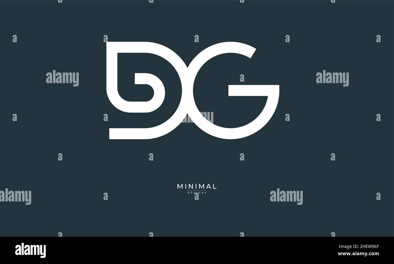 Alphabet letter icon logo DG Stock Vector