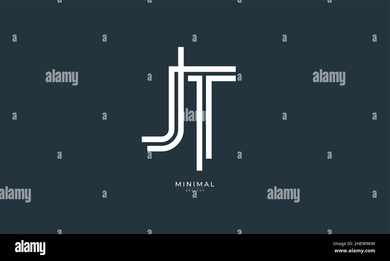 Alphabet letter icon logo JT Stock Vector Image & Art - Alamy