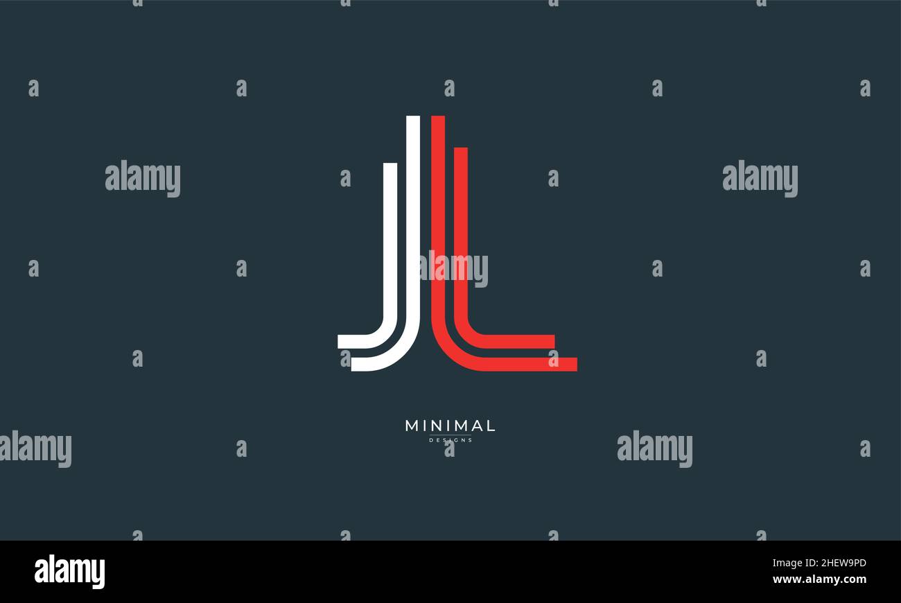 Alphabet letter icon logo JL Stock Vector