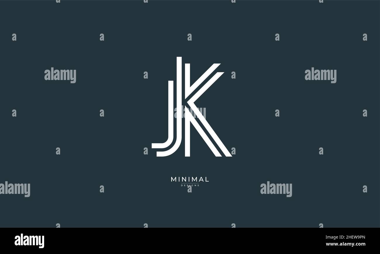 Alphabet letter icon logo JK Stock Vector Image & Art - Alamy