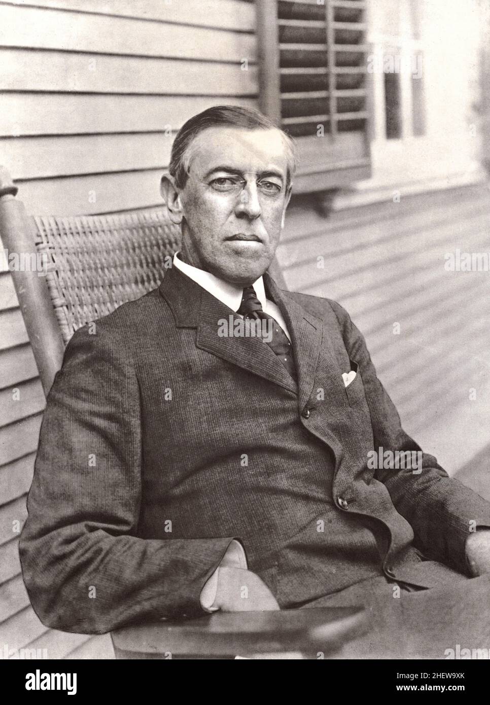 Woodrow Wilson, halflength seated portrait during campaign for New