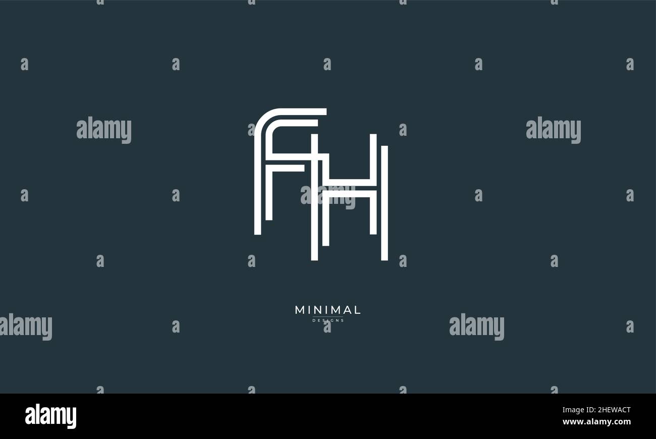 Alphabet letter icon logo FH Stock Vector Image & Art - Alamy