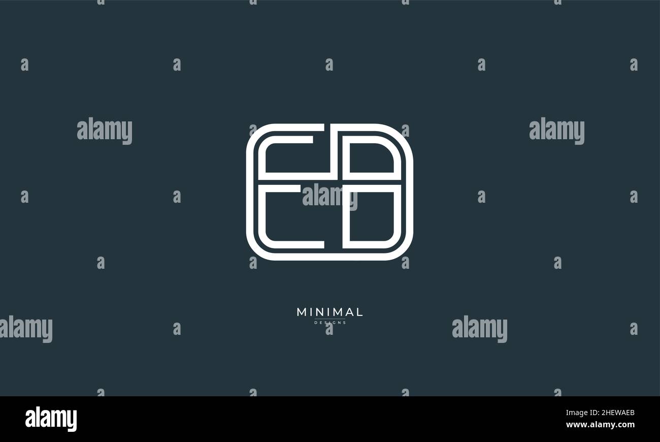Alphabet letter icon logo EB Stock Vector