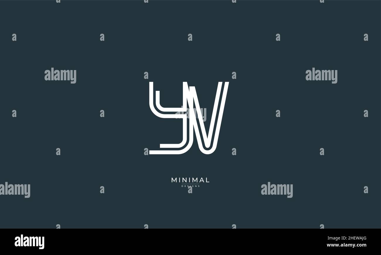 Alphabet letter icon logo YV Stock Vector