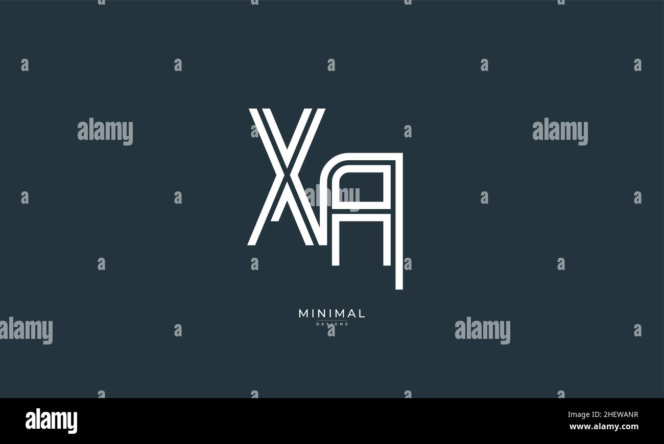 Alphabet letter icon logo XA Stock Vector