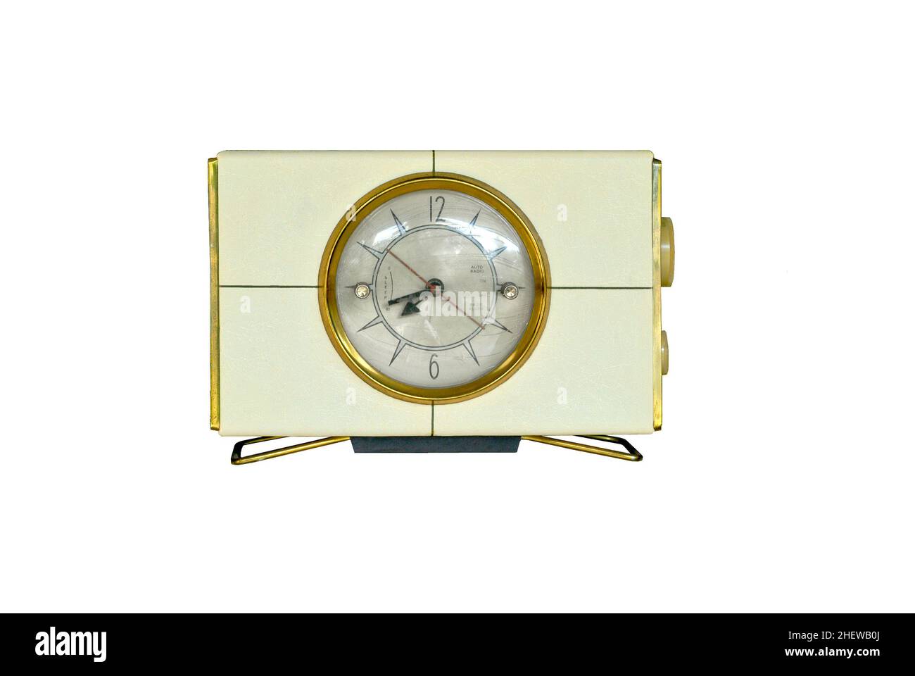 Mid Century Modern styling with a new look to the future. This handsome clock radio would look good on anybody's bed stand. Stock Photo