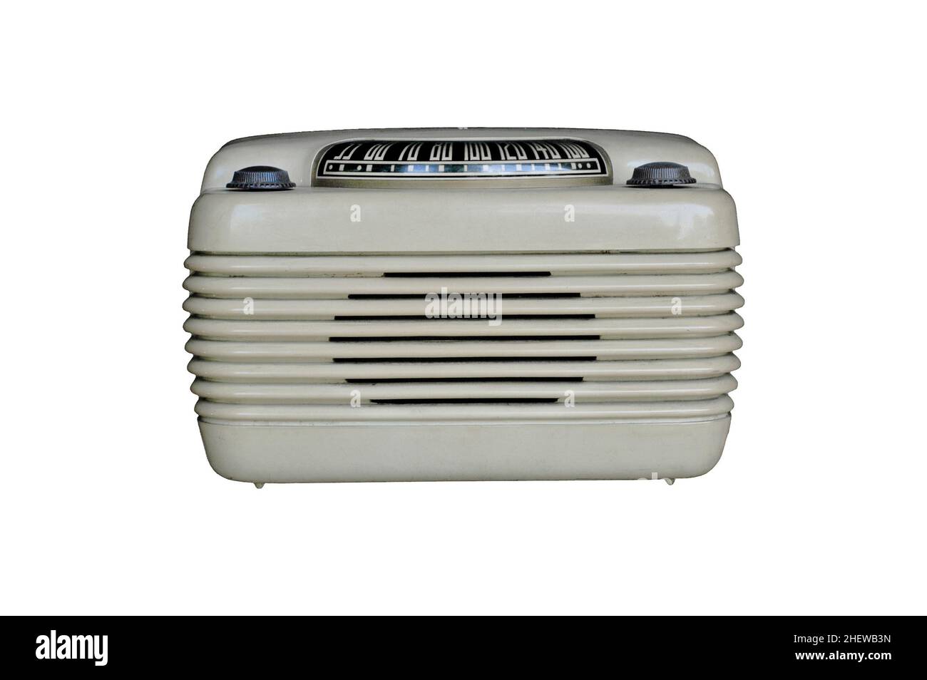 Beautifully designed vintage radio from the post nuclear age. This radio ushered in the rock and roll era. Stock Photo