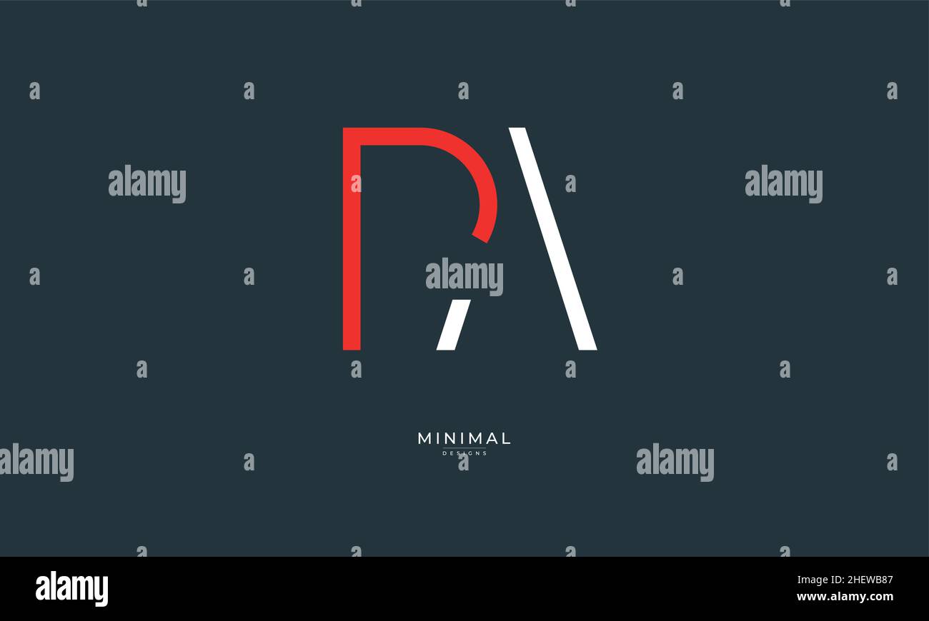 Alphabet letter icon logo PA Stock Vector
