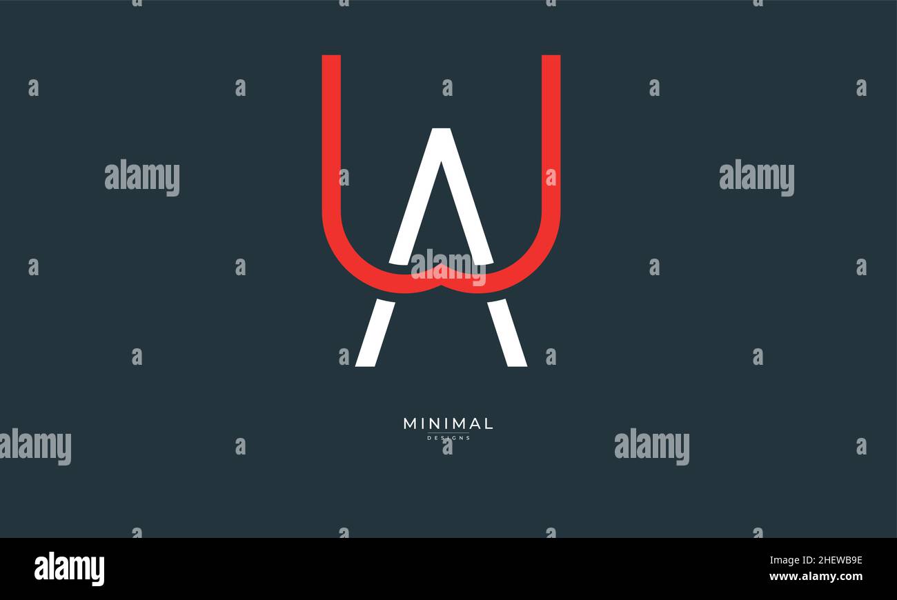 Alphabet letter icon logo WA or AW Stock Vector Image & Art - Alamy