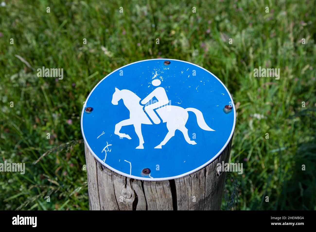 Sign Over Rider Horse rider warning traffic sign hi-res stock photography and images ...