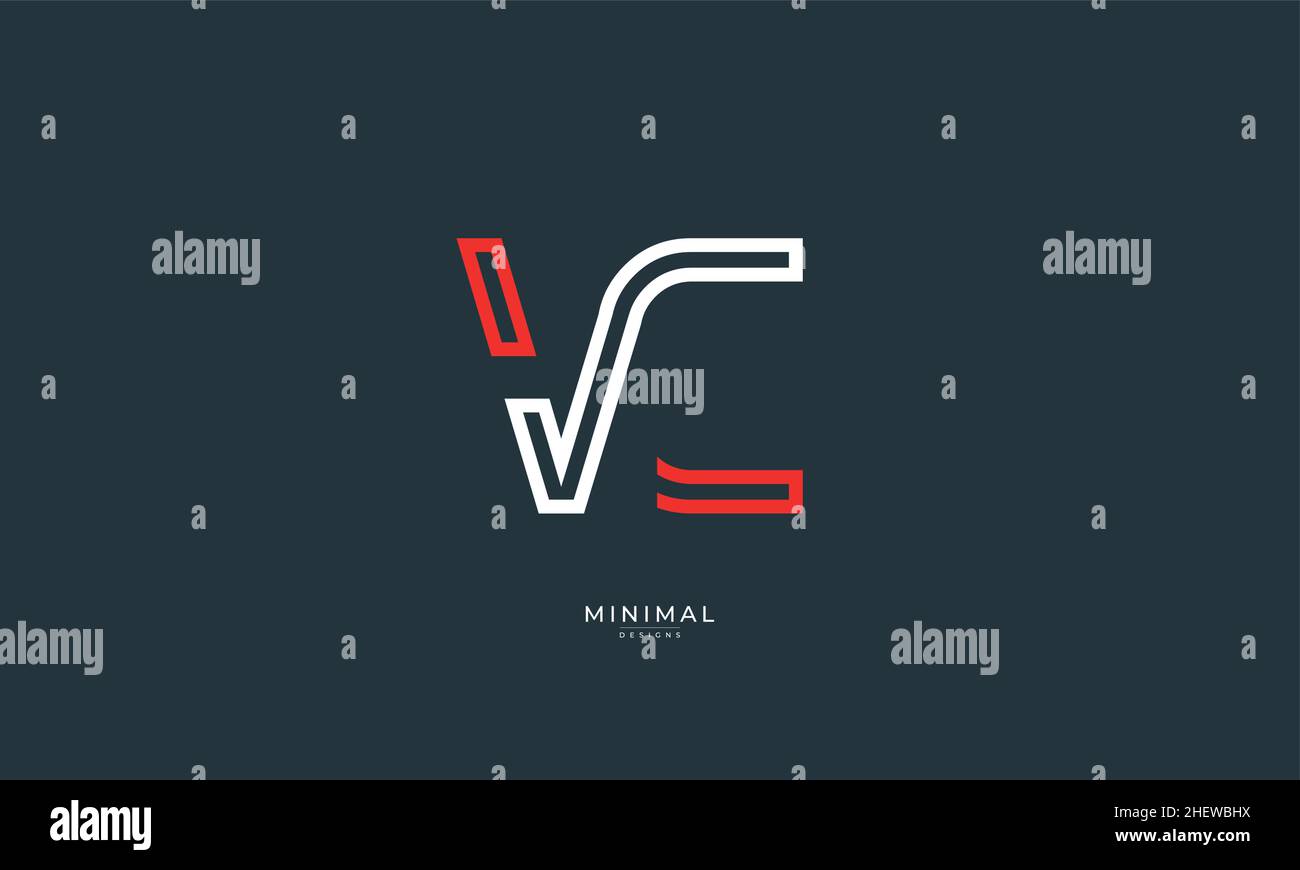 Alphabet letter icon logo VC Stock Vector