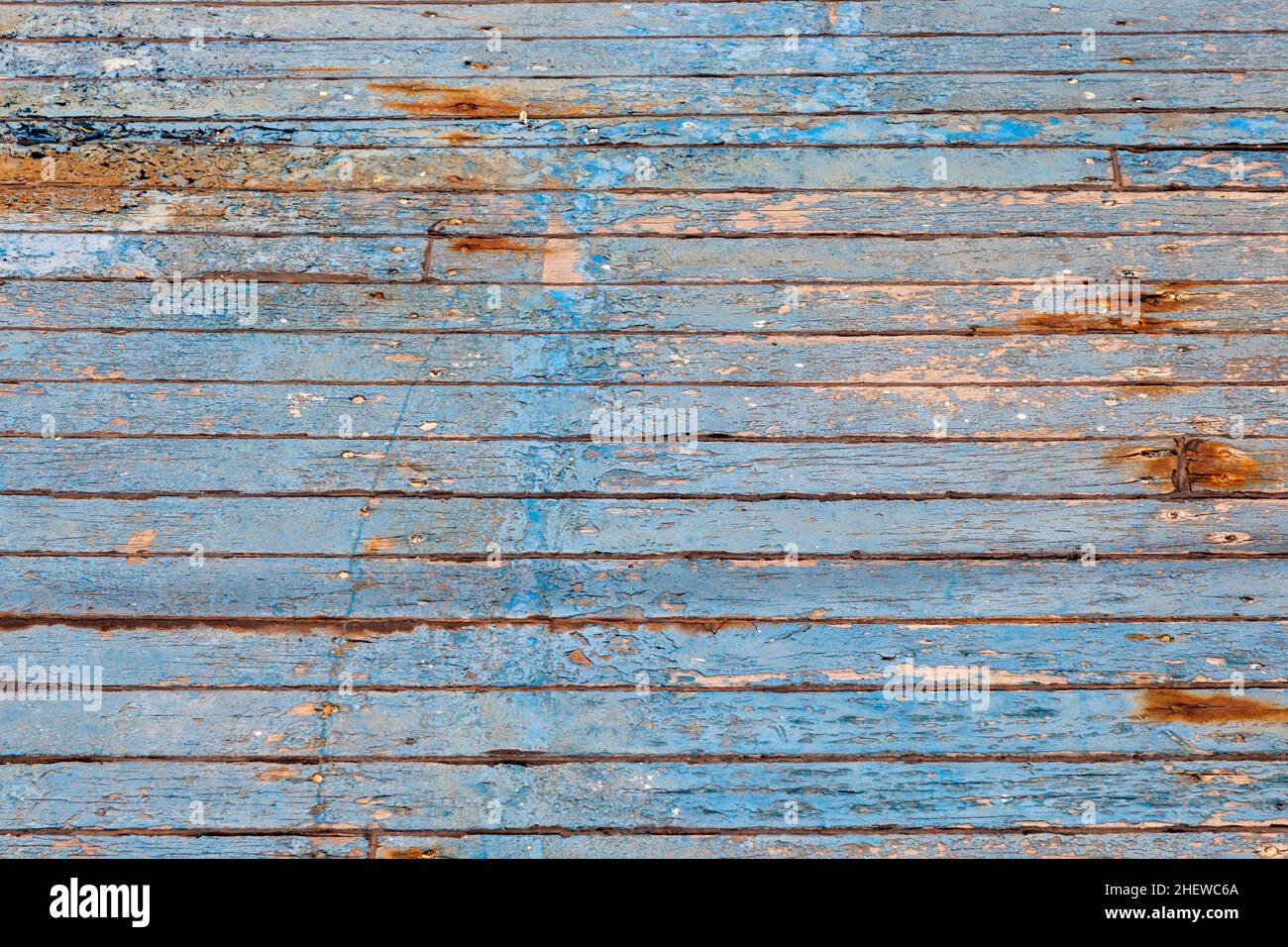 harmonic pattern of a n old rotten wooden plank in blue Stock Photo - Alamy