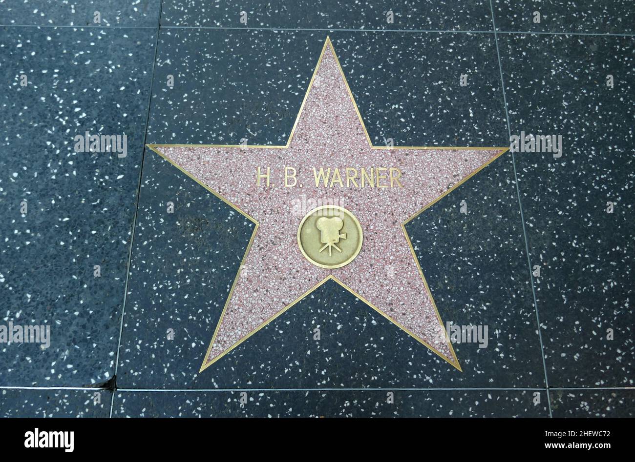 Los Angeles, California, USA 11th January 2022 A General view of atmosphere of Actor H. B. Warner's Hollywood Walk of Fame Star on January 11, 2022 in Los Angeles, California, USA. Photo by Barry King/Alamy Stock Photo Stock Photo