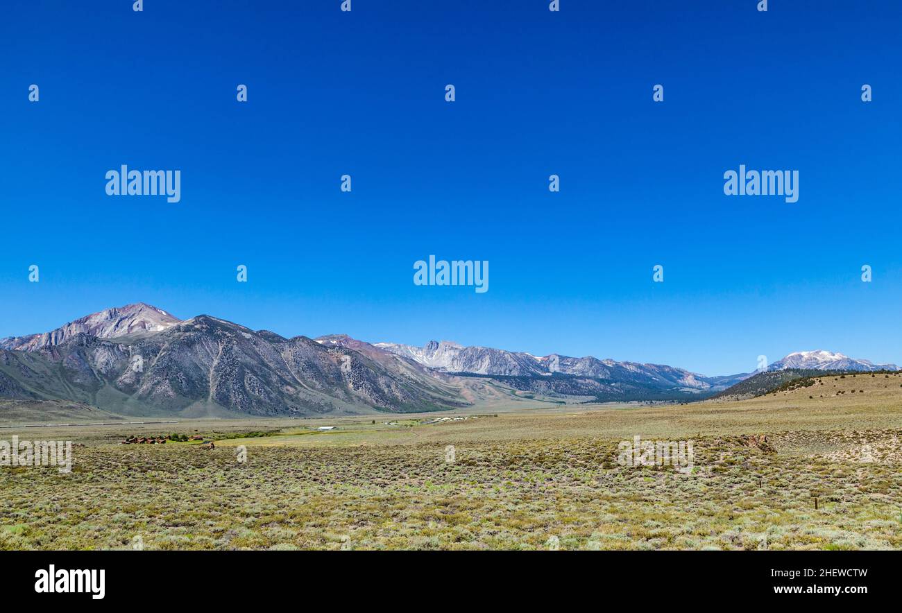 Mountain range, Eastern Sierra Mountains, Mono County, Benton, California, USA Stock Photo