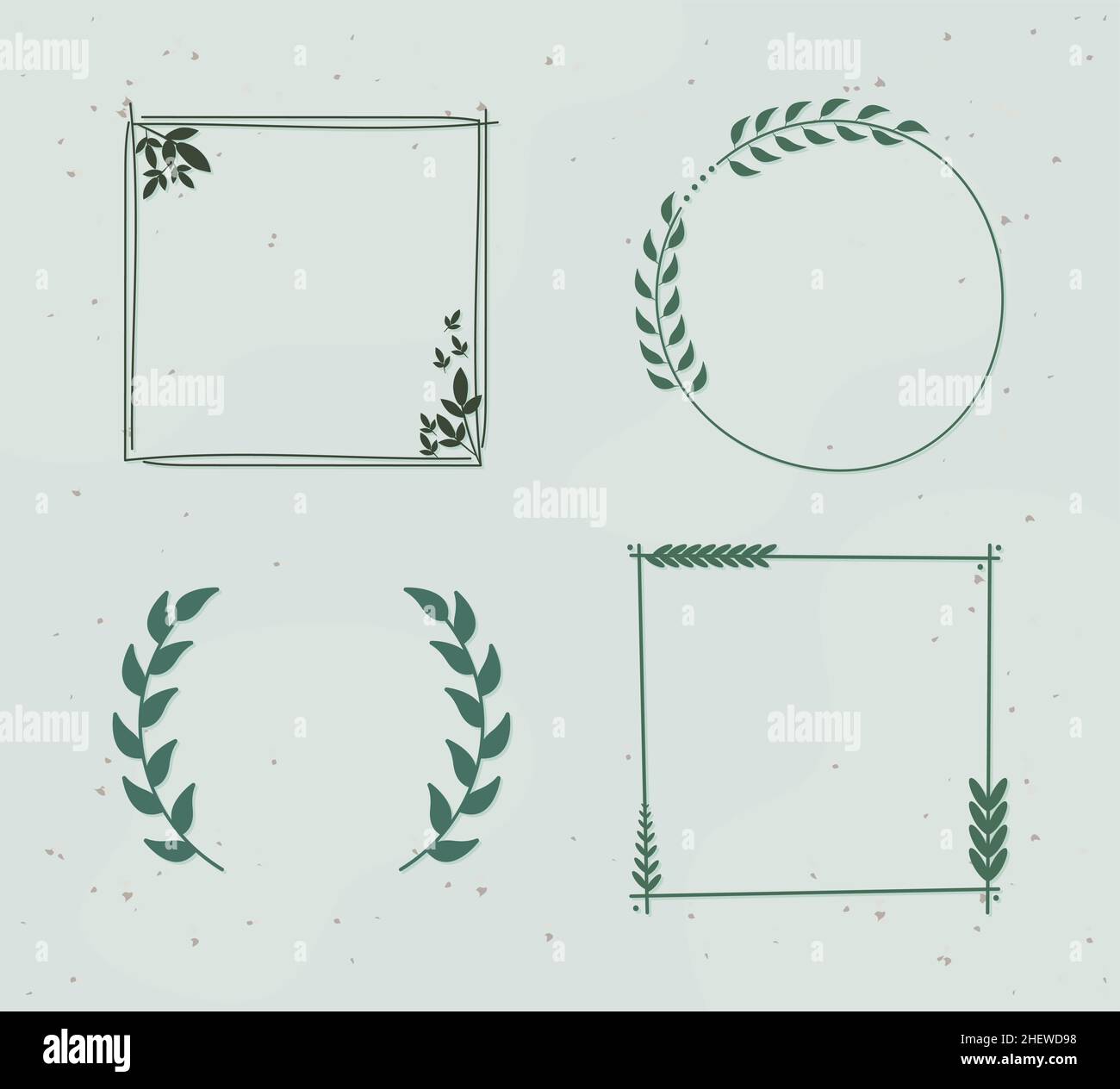 green laurel wreaths Stock Vector Image & Art - Alamy